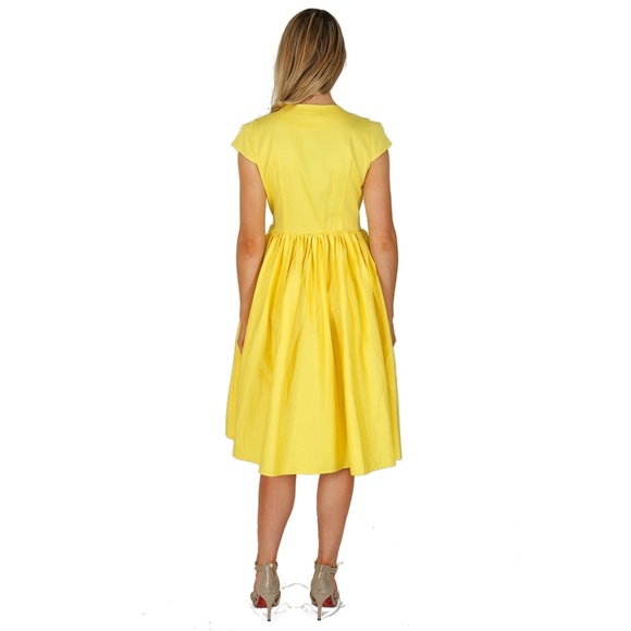 nwot collectif rockabilly yellow dress size 6 s - Picture 3 of 7